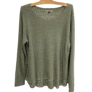 Ten-Oh-8 | Green Layered Long Sleeve Sweater- XL